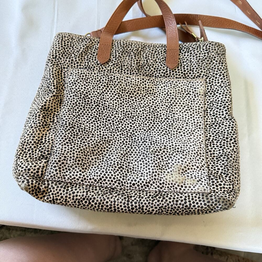 Indie Sleaze Animal Print Chic Elevated Everyday Crossbody Bag Calf Hair As-Is